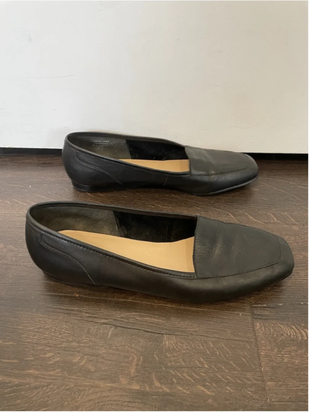Enzo Angiolini Liberty Black Loafers Women’s Size 8.5M SlipOn Square Toe Leather